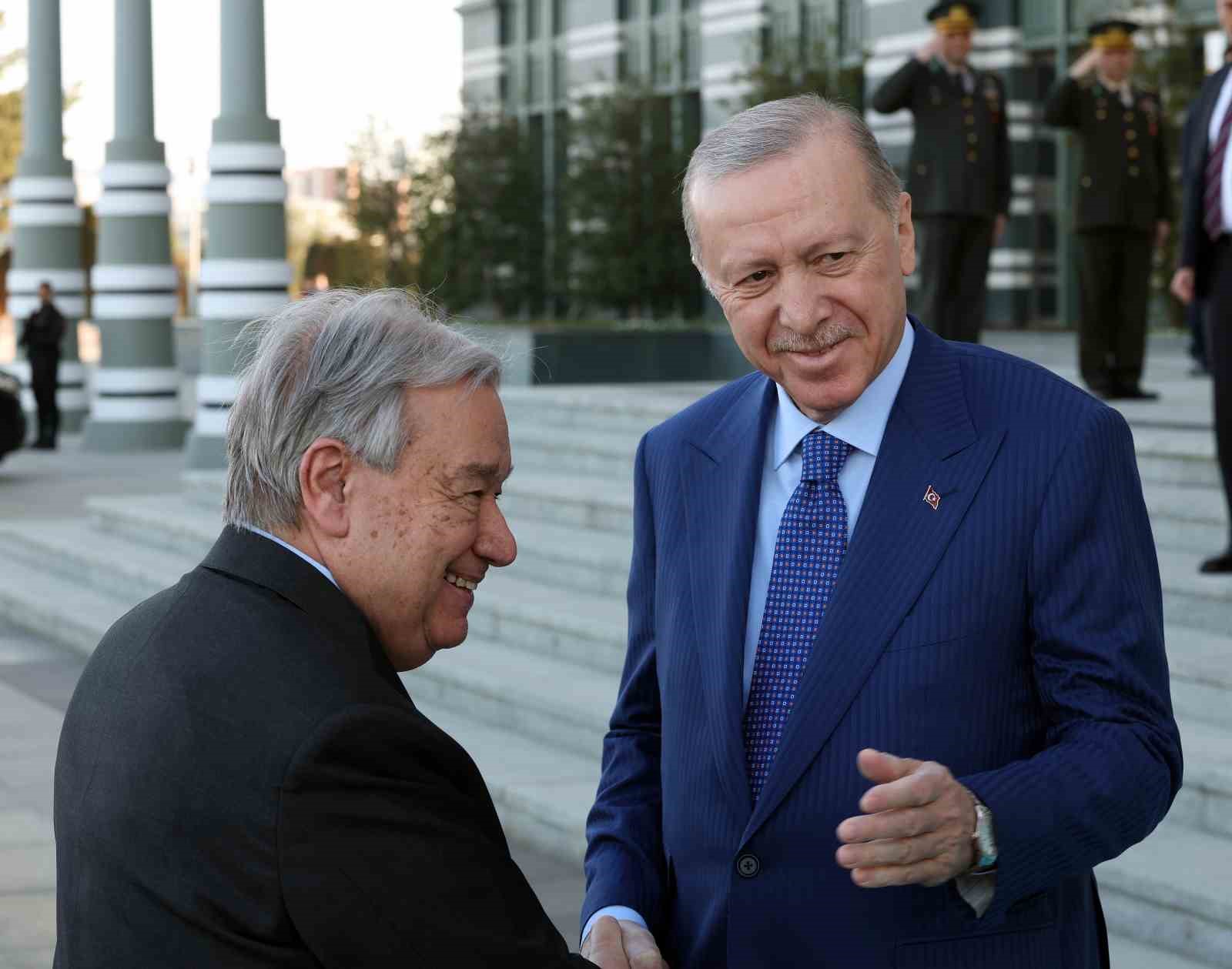Cumhurbaşkanı Erdoğan, BM Genel Sekreteri Guterres’i kabul etti
