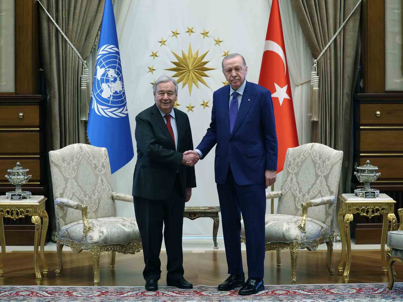 Cumhurbaşkanı Erdoğan, BM Genel Sekreteri Guterres’i kabul etti

