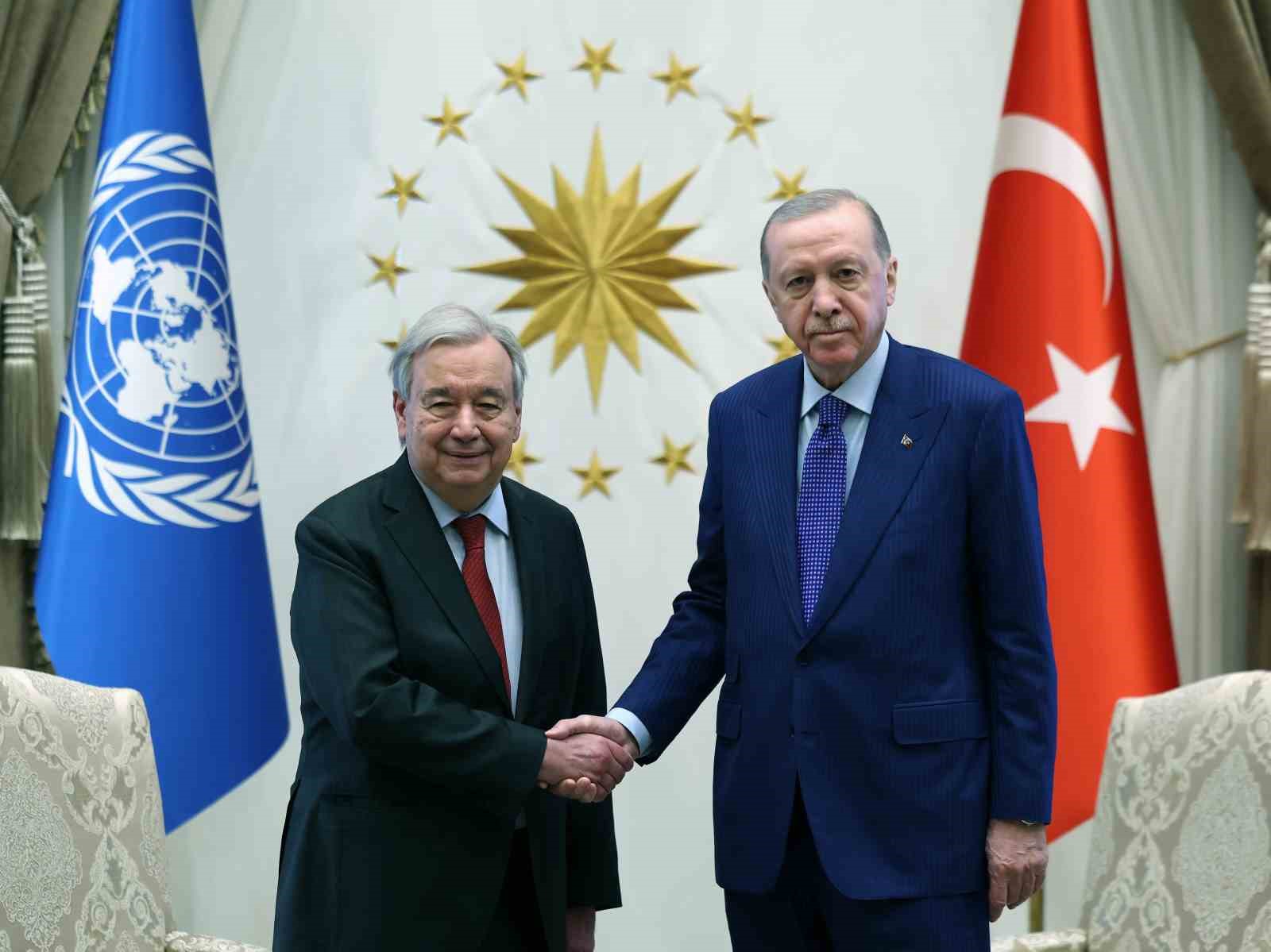 Cumhurbaşkanı Erdoğan, BM Genel Sekreteri Guterres’i kabul etti
