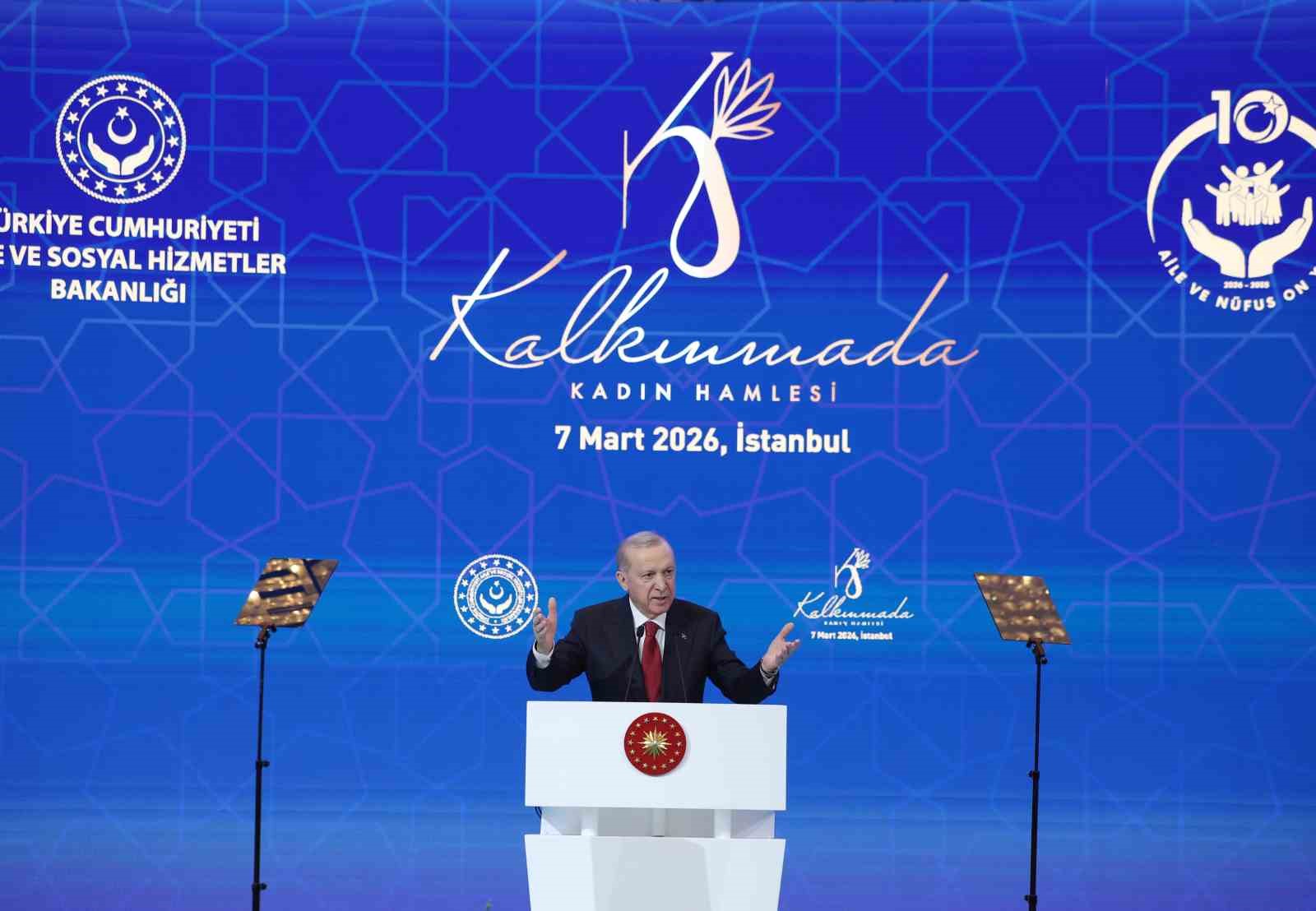 Cumhurbaşkanı Erdoğan: "Her kim, kadına ve çocuğa şiddet uyguluyorsa, zulmediyorsa insanlıktan nasibini almamış demektir"
