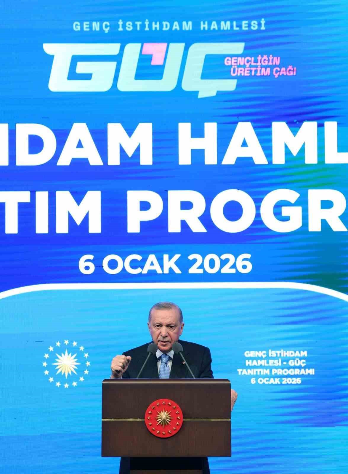 Cumhurbaşkanı Erdoğan: "Önümüzdeki 3 yılda 3 milyondan fazla gencimizi istihdama kazandıracak, 445 milyar liralık devasa bir kaynağı bu programa tahsis edeceğiz"
