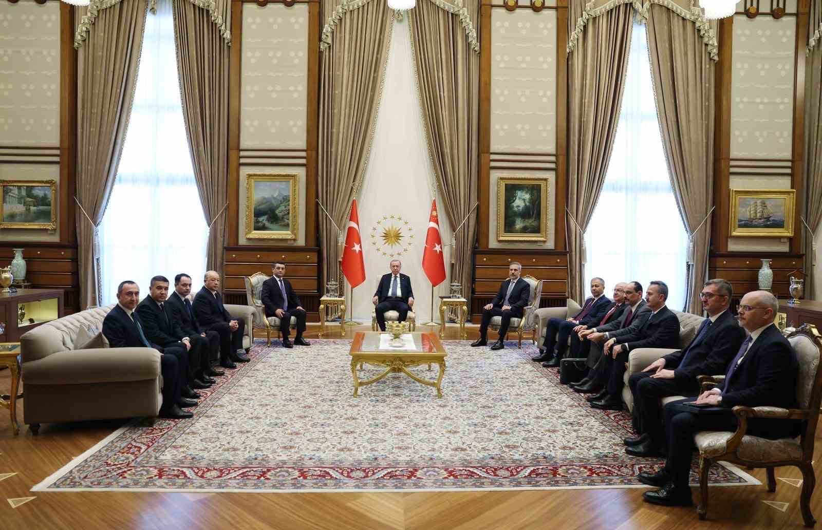 Cumhurbaşkanı Erdoğan, Özbekistan heyetini kabul etti
