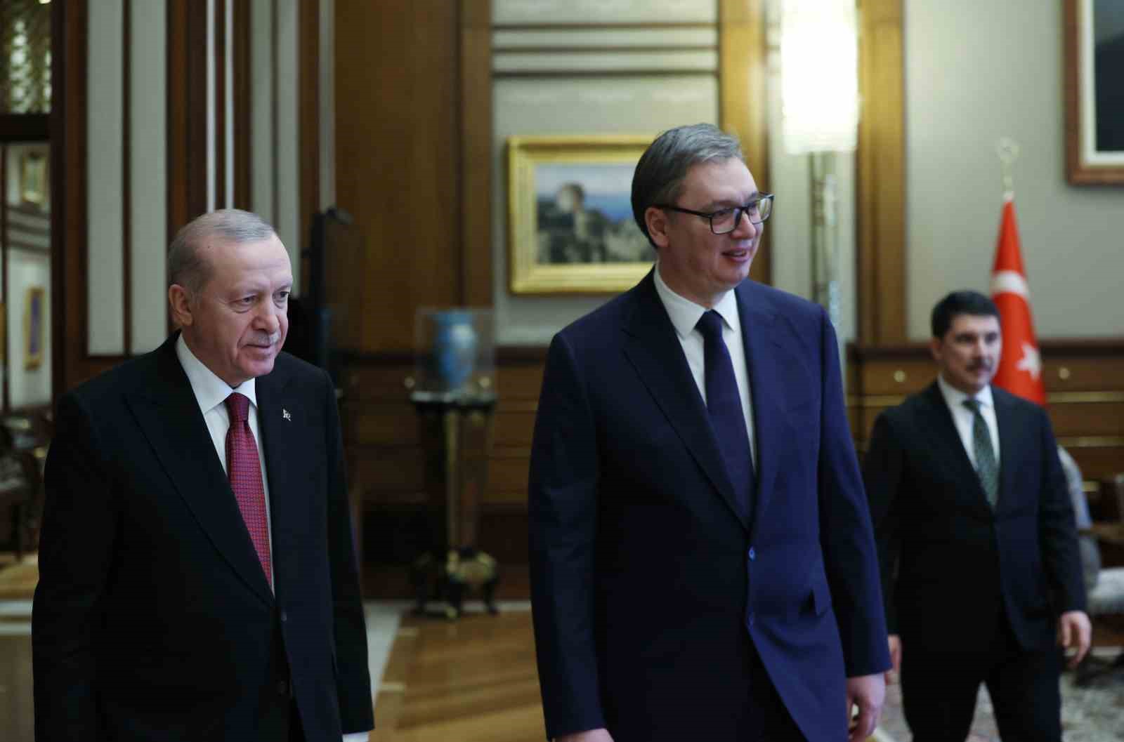 Cumhurbaşkanı Erdoğan, Sırbistan Cumhurbaşkanı Vucic ile bir araya geldi
