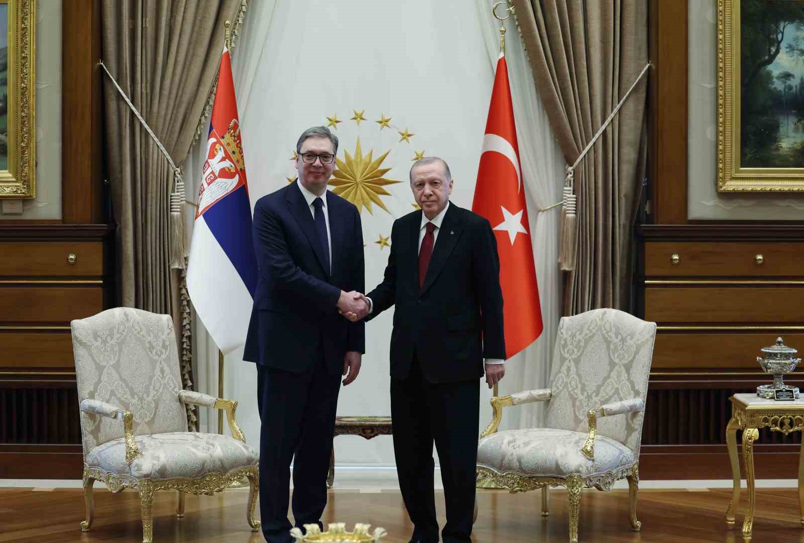 Cumhurbaşkanı Erdoğan, Sırbistan Cumhurbaşkanı Vucic ile bir araya geldi

