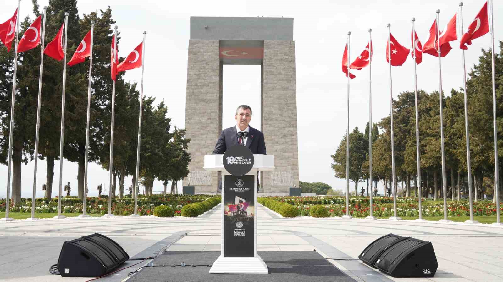 Cumhurbaşkanı Yardımcısı Yılmaz: "Azimle inşa ettiğimiz Türkiye Yüzyılı’nın da en sağlam dayanağı Çanakkale ruhudur"
