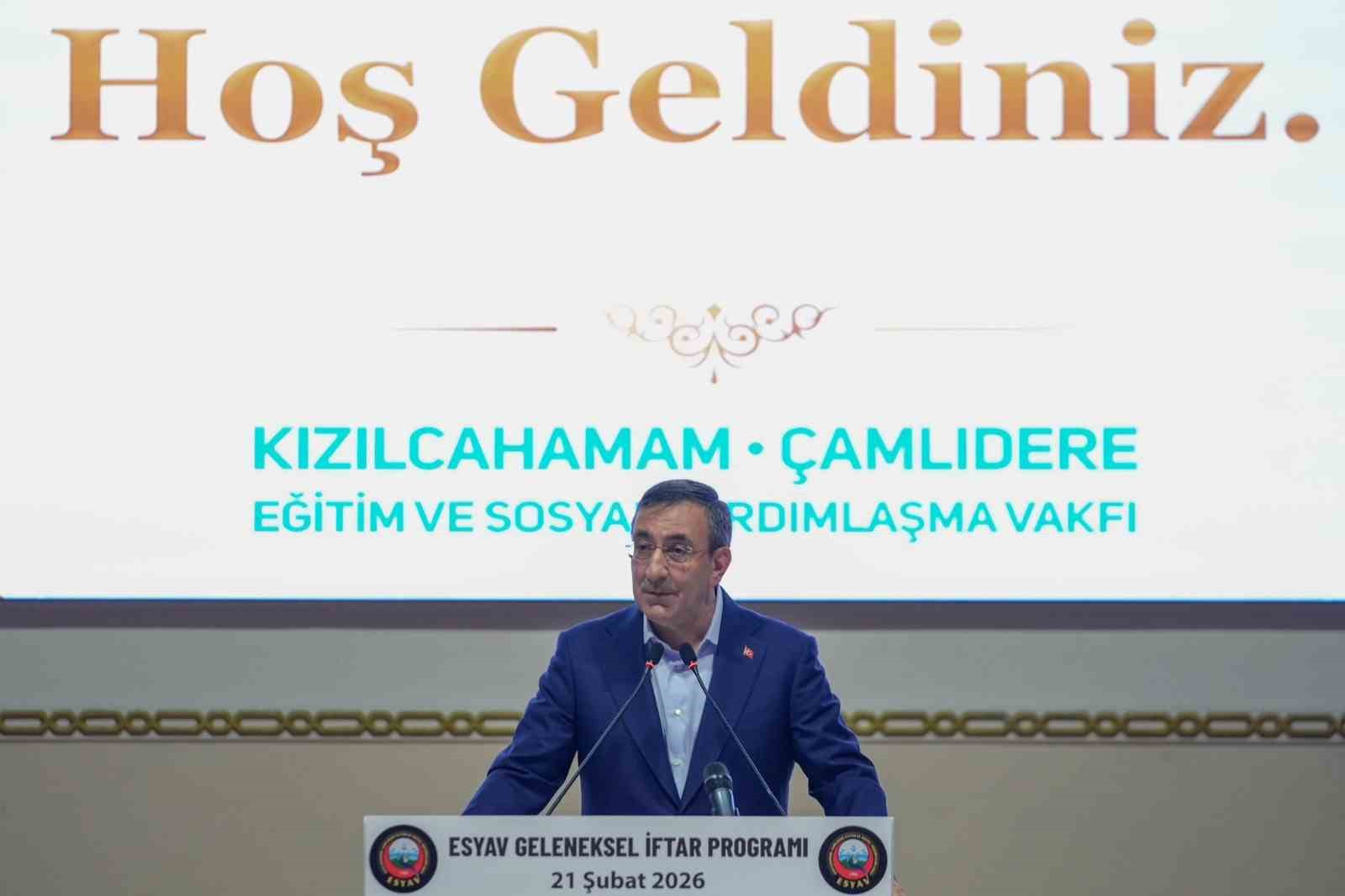 Cumhurbaşkanı Yardımcısı Yılmaz: "Hem güçlü olacağız hem de haklı olacağız"
