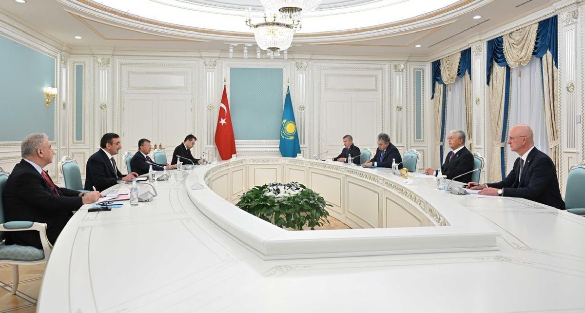 Cumhurbaşkanı Yardımcısı Yılmaz, Kazakistan Cumhurbaşkanı Tokayev ile görüştü

