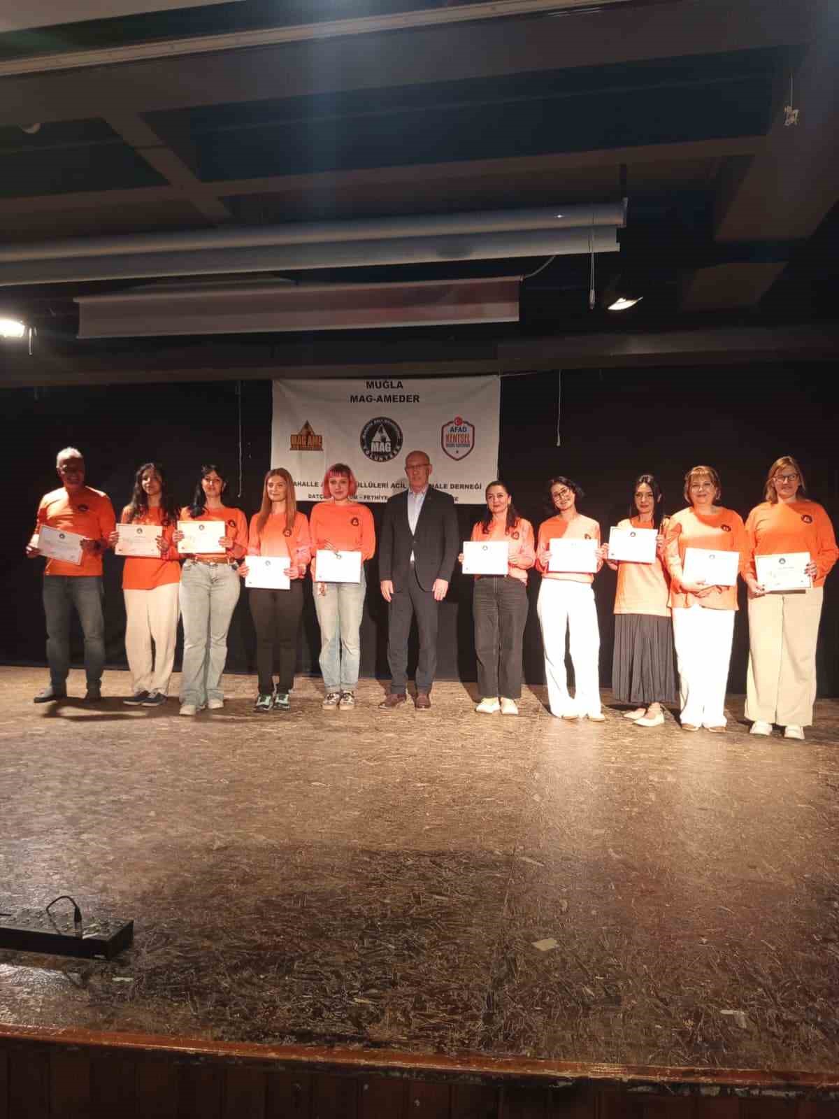 Datça’da 8. Dönem Mahalle Afet Gönüllüleri Yemin Töreni düzenlendi
