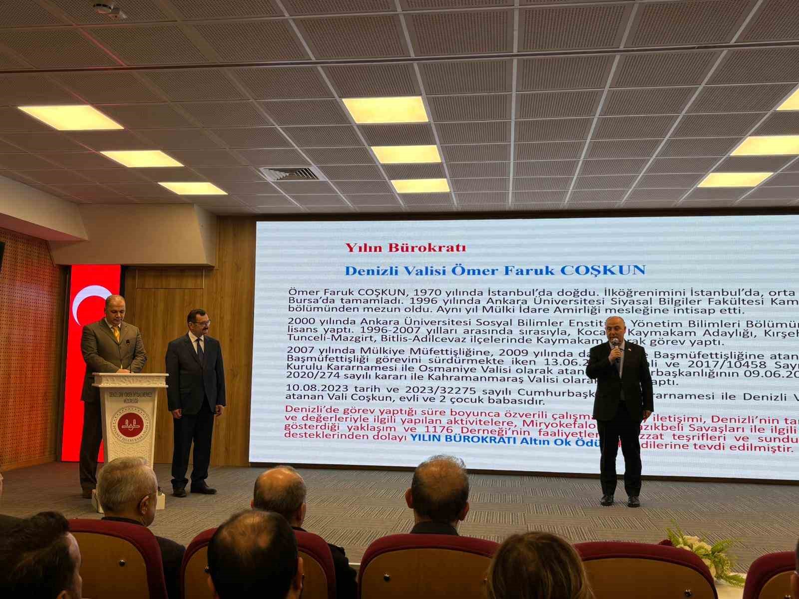 Denizli’de ’2025 Altın Ok’ ödülü Vali Coşkun’a verildi
Denizli’de ’2025 Altın Ok’ ödülü Vali Coşkun’a verildi