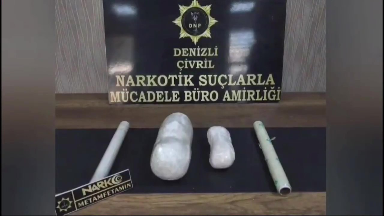 Denizli’de arama yapılan araçta 1,5 kilogram metamfetamin ele geçirildi
