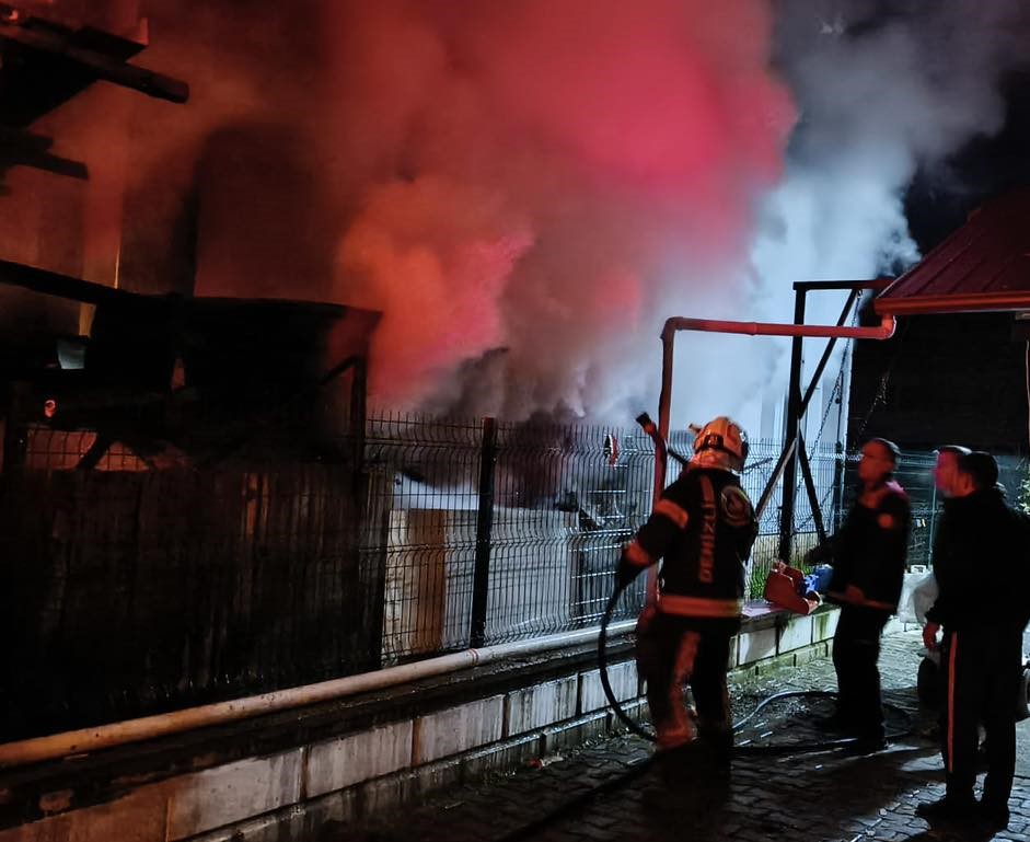 Denizli’de odunluk yangını korkuttu

