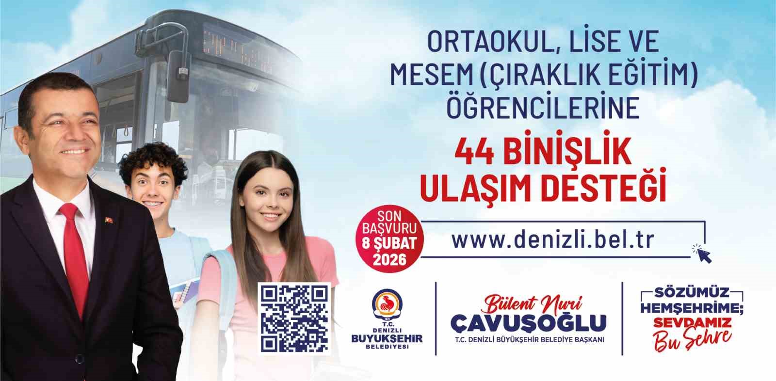 Denizli’de ulaşım desteğinde başvurular 8 Şubat’ta sona eriyor
Denizli’de ulaşım desteğinde başvurular 8 Şubat’ta sona eriyor