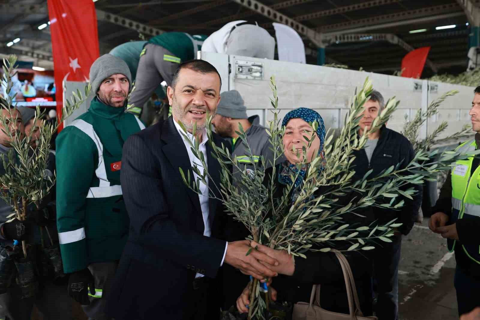 Denizli’nin 19 ilçesinde 84 bin zeytin fidanı üreticilere dağıtıldı
