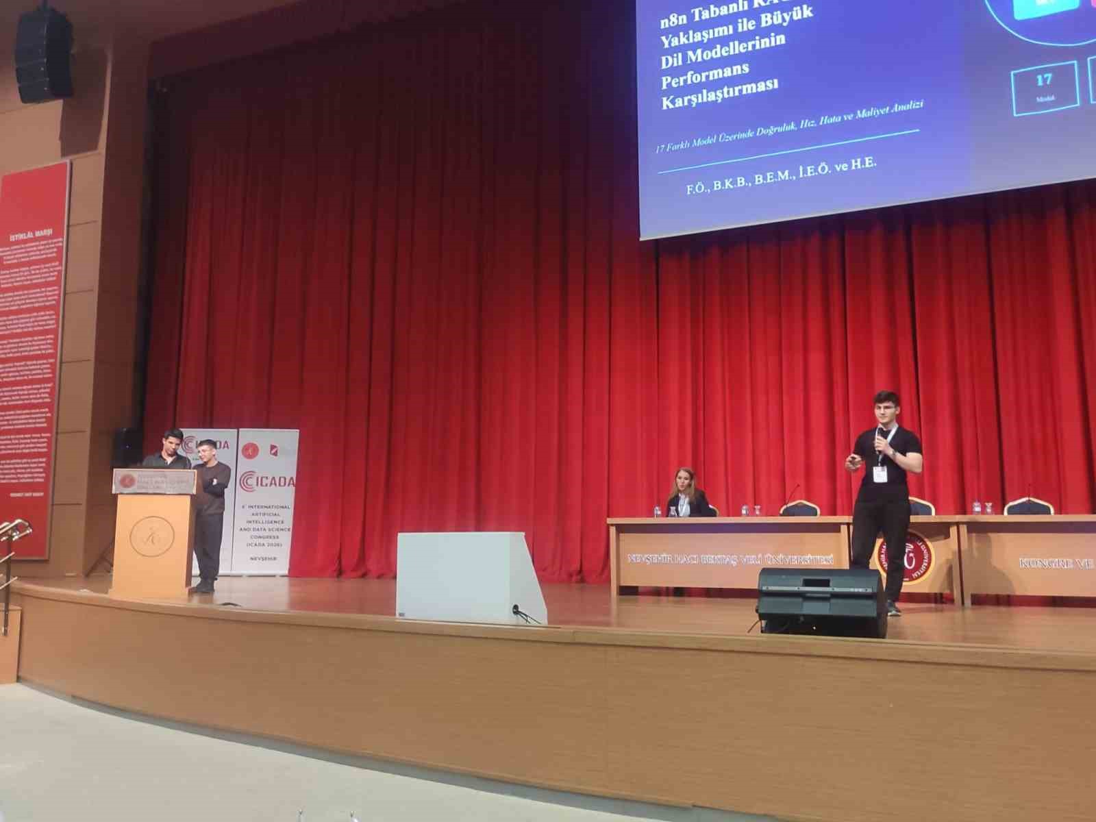 Denizli’nin meslek liseli gençleri uluslararası kongrede makale sundu
