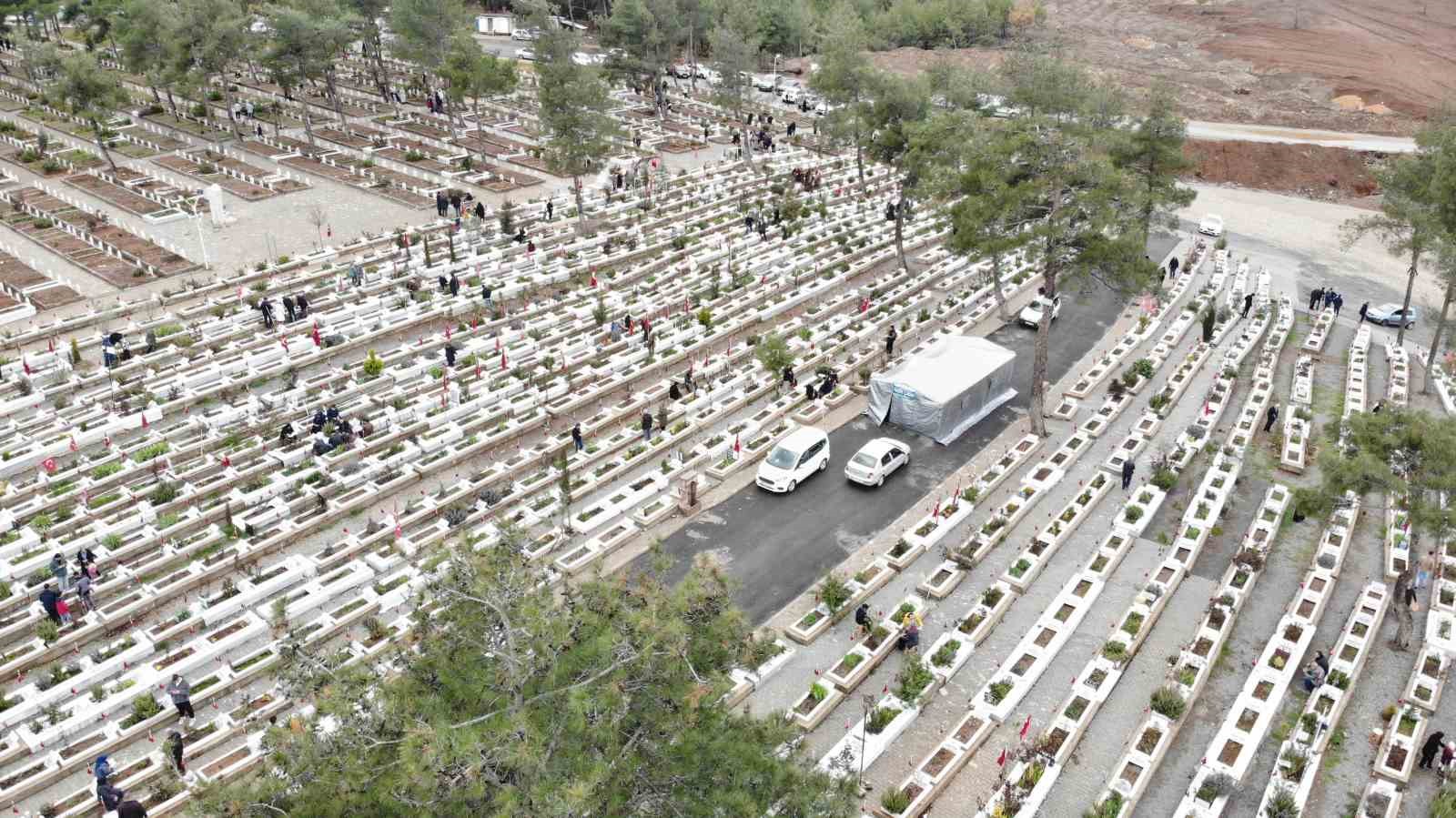 Deprem şehitliğinde hüzünlü bayram
