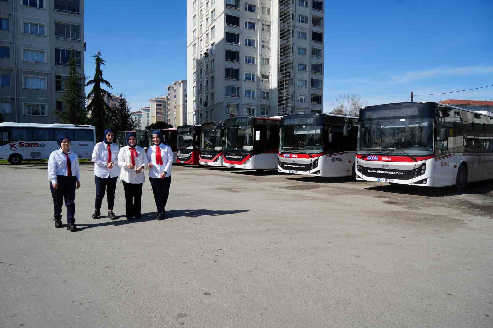 Direksiyonda kadın gücü: Samsun’da yolcuları kadın şoförler taşıyor
