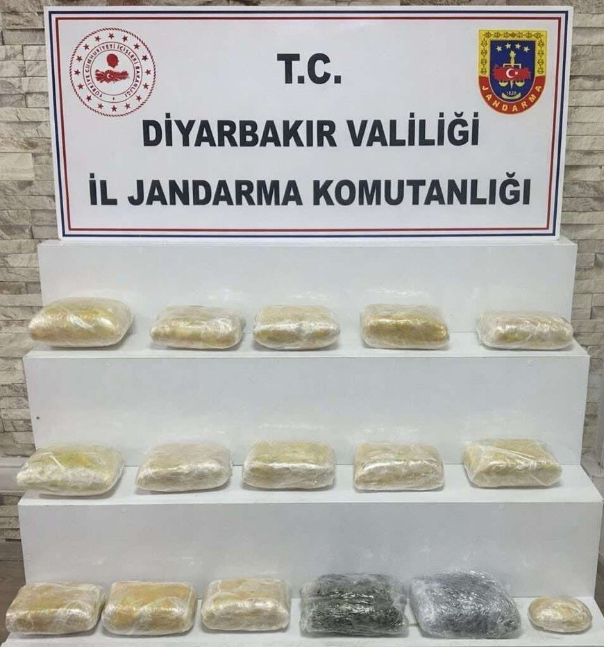 Diyarbakır’da 22 kilo esrar ele geçirildi
