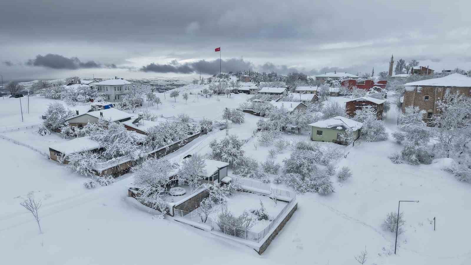 Doğu Anadolu’da kar, Avrupa manzaralarını anımsatıyor
