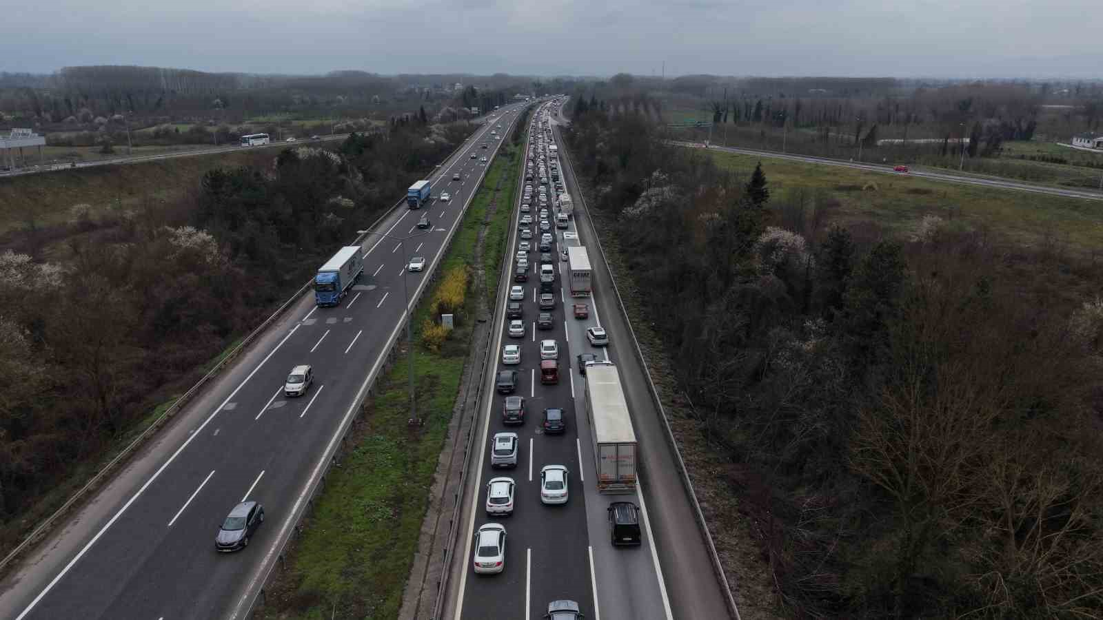 Dönüş yoğunluğu havadan görüntülendi
