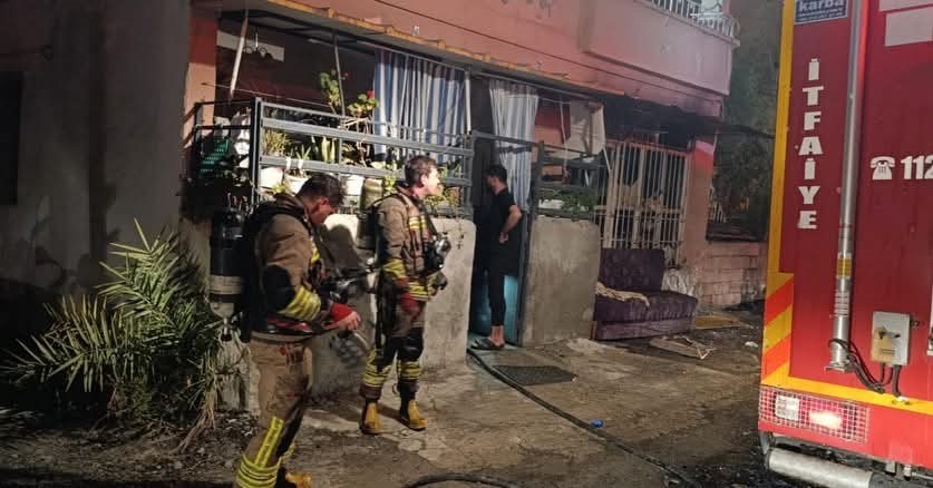 Dörtyol’da ev yangını
