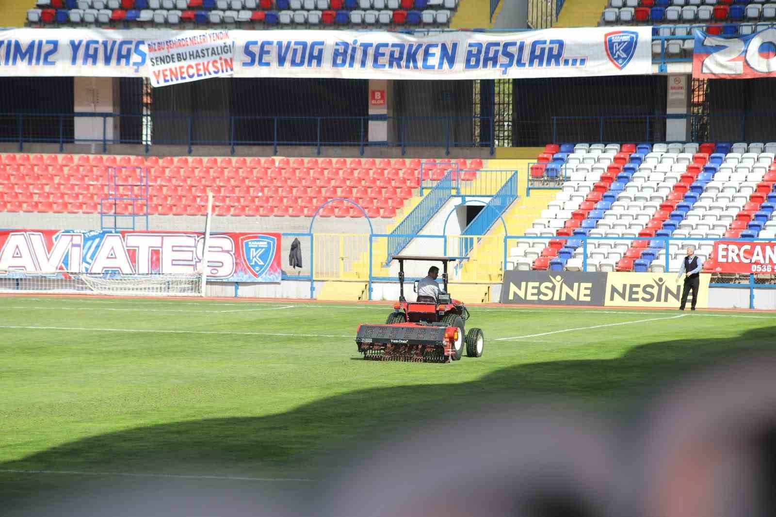Dr. Necmettin Şeyhoğlu Stadyumu’nda bakım çalışması başlatıldı

