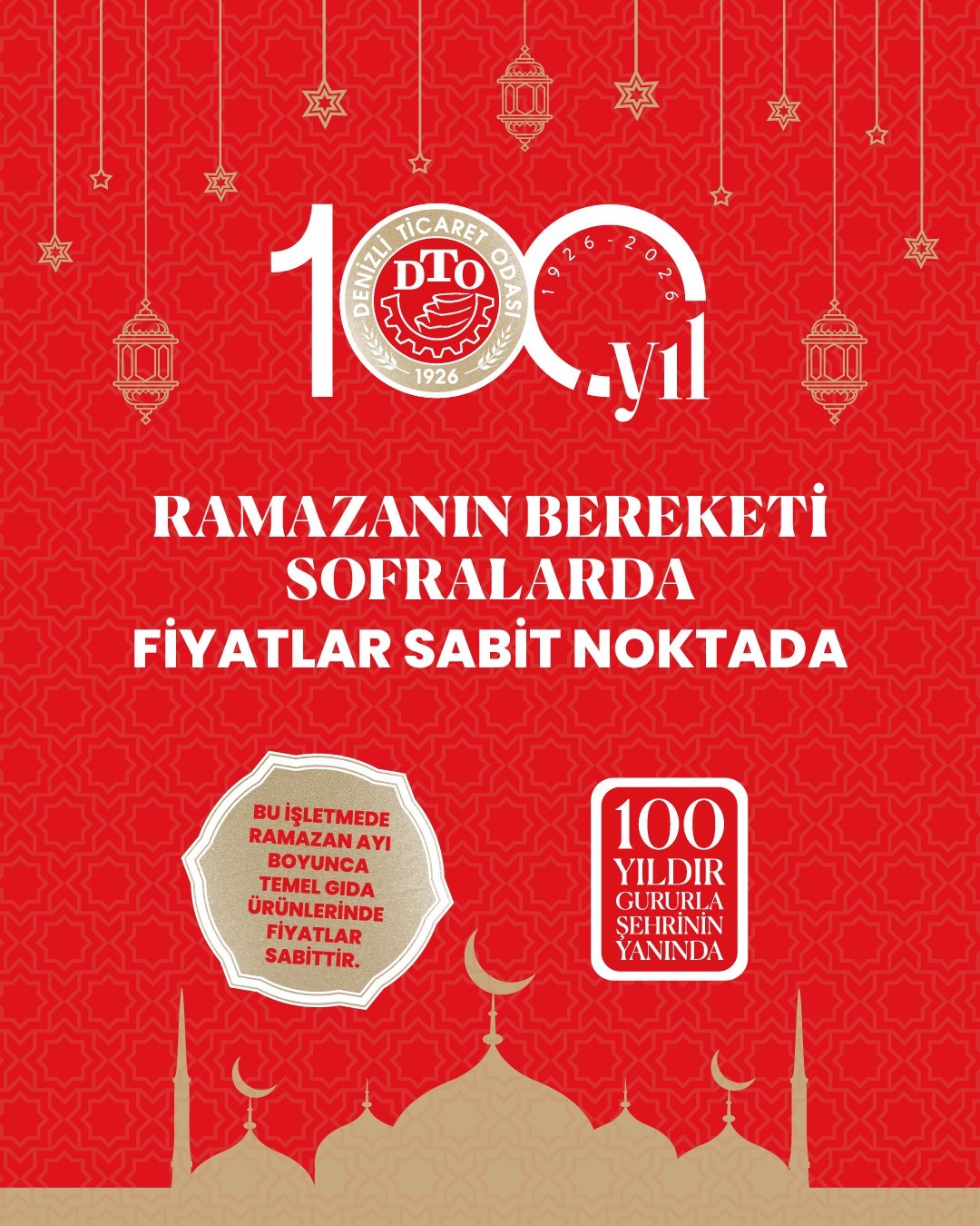 DTO’nun öncülüğünde Denizli’de Ramazan ayında temel gıdada sabit fiyat uygulaması başlatıldı
DTO’nun öncülüğünde Denizli’de Ramazan ayında temel gıdada sabit fiyat uygulaması başlatıldı