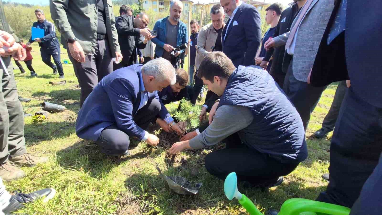 Düzce’de Devlet Bahçeli Hatıra Ormanı’na fidan dikildi
