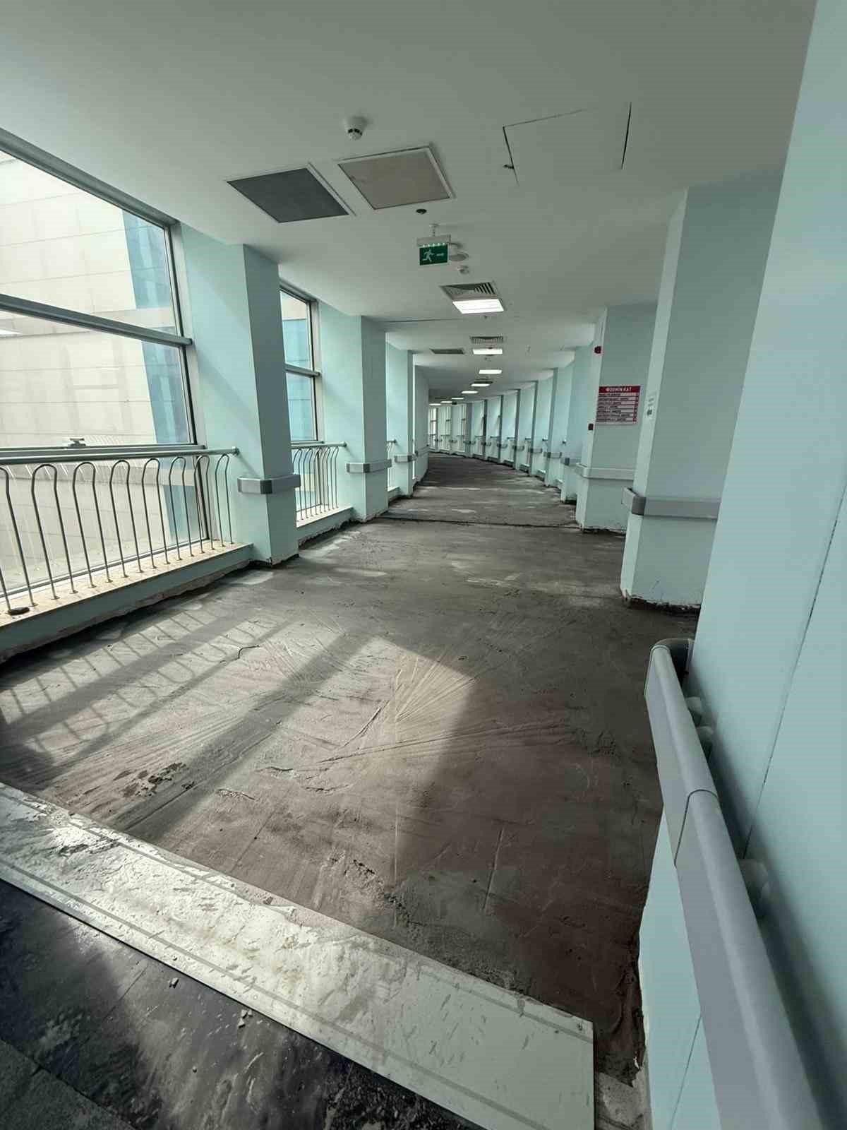 Düzce’de hijyenik ortam için zeminler yenileniyor
