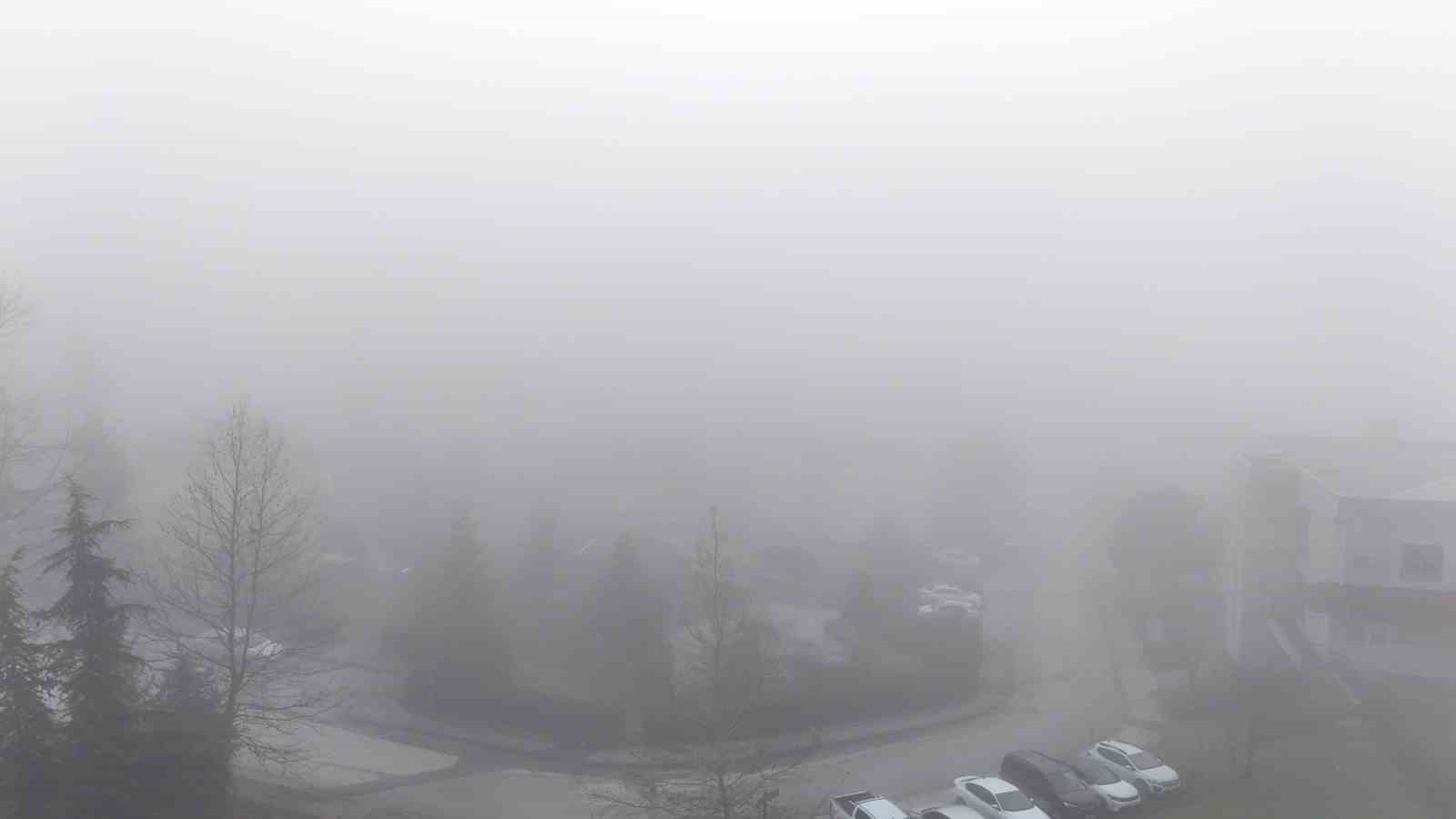 Düzce’nin üzerini kaplayan sis denizi havadan görüntülendi
