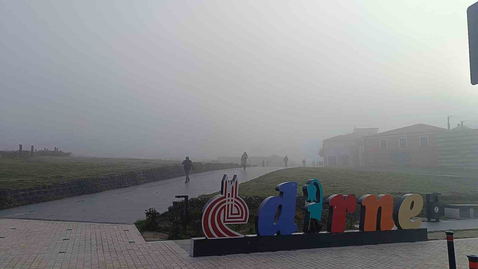 Edirne’de sis etkili oldu, Selimiye gözden kayboldu
