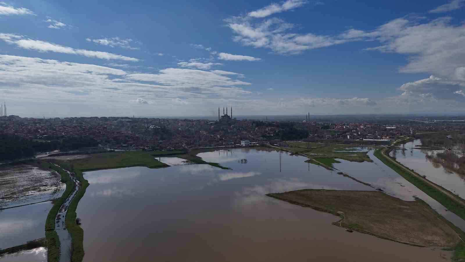 Edirne’de taşkının izleri havadan görüntülendi
