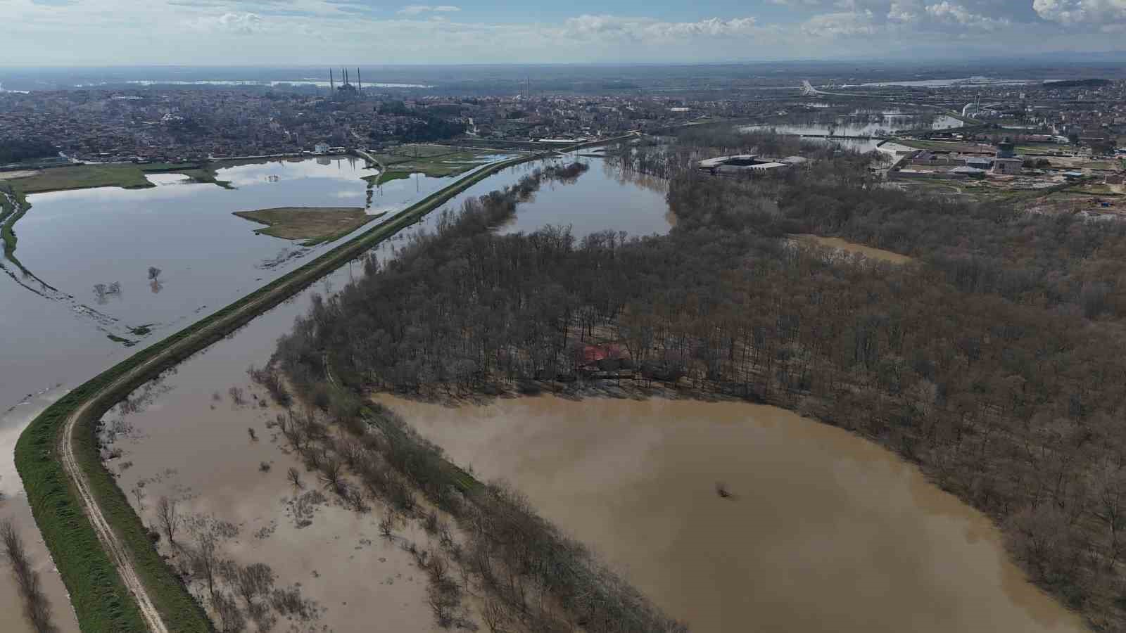 Edirne’de taşkının izleri havadan görüntülendi
