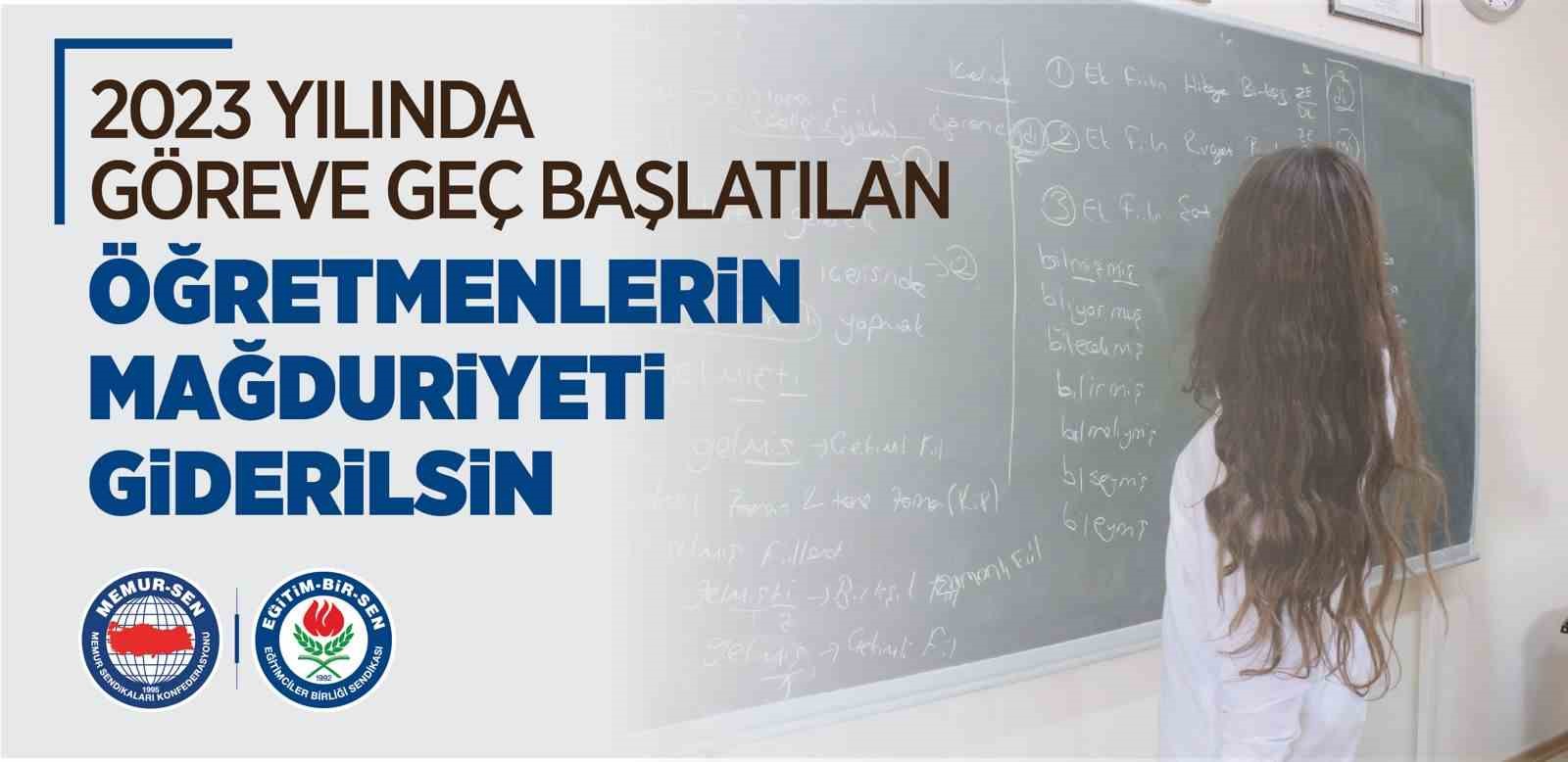 Eğitim-Bir-Sen: "2023 yılında göreve geç başlatılan öğretmenlerin mağduriyeti giderilsin"
Eğitim-Bir-Sen: "2023 yılında göreve geç başlatılan öğretmenlerin mağduriyeti giderilsin"