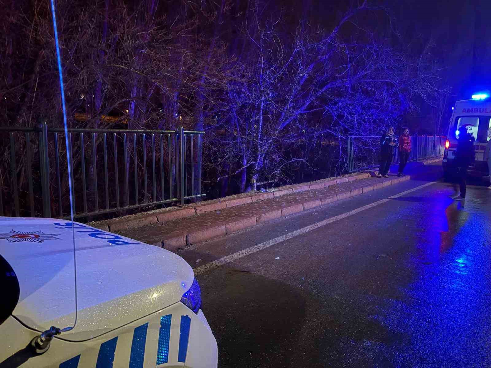 Ehliyetsiz sürücü 5 metrelik bahçe duvarından uçtu: 1 yaralı
