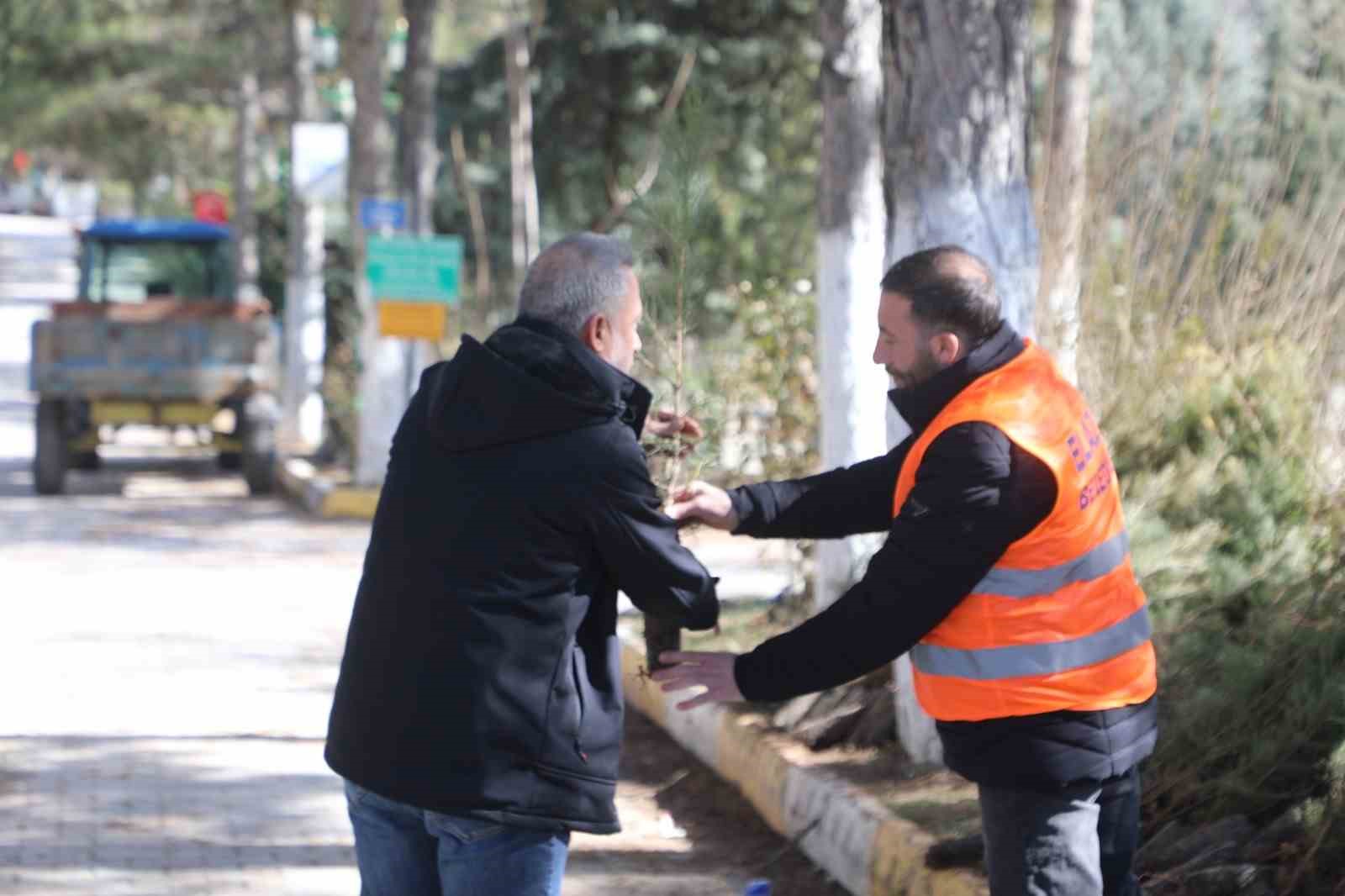 Elazığ Belediyesi’nden vatandaşlara ücretsiz fidan desteği
