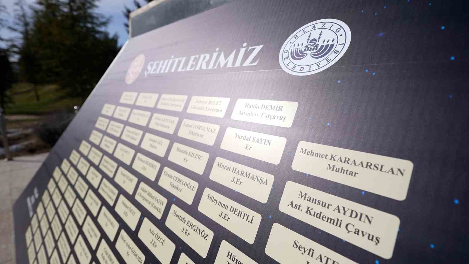 Elazığ’da şehitler anıtı restore edildi
