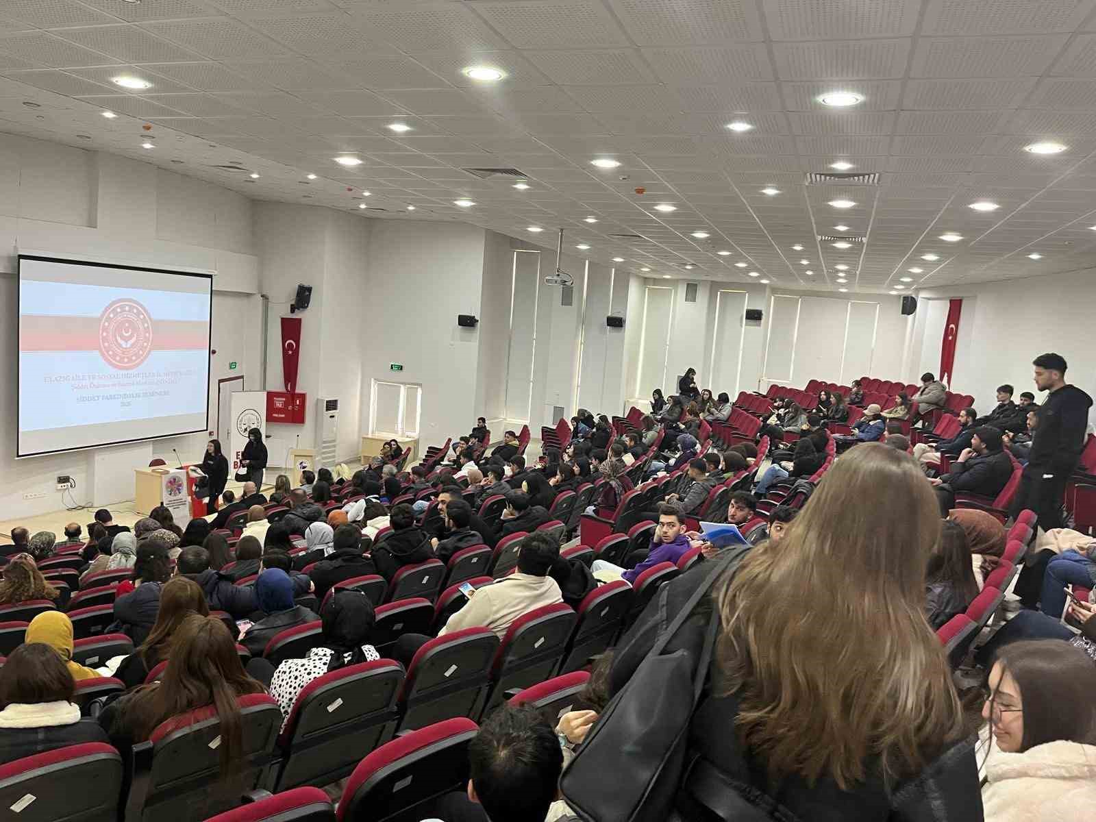 Elazığ’da üniversite öğrencilerine şiddet farkındalık semineri
