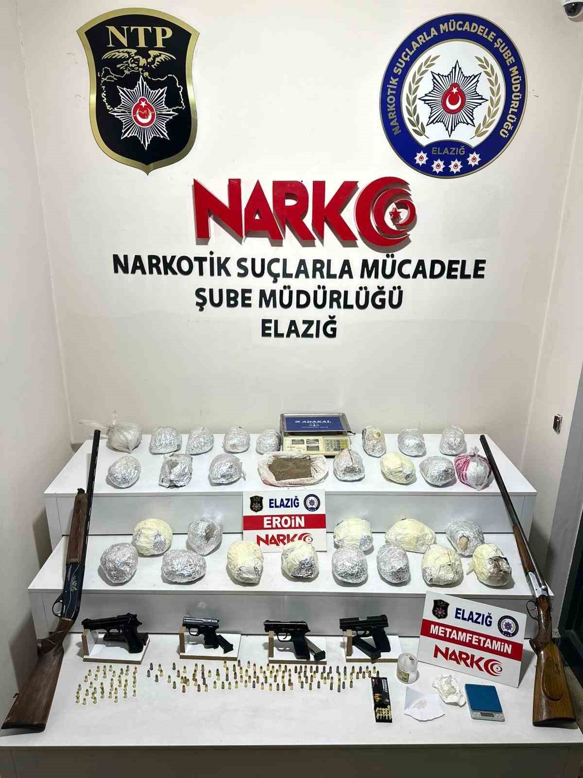 Elazığ’da uyuşturucu tacirlerine büyük darbe: 4 gözaltı
