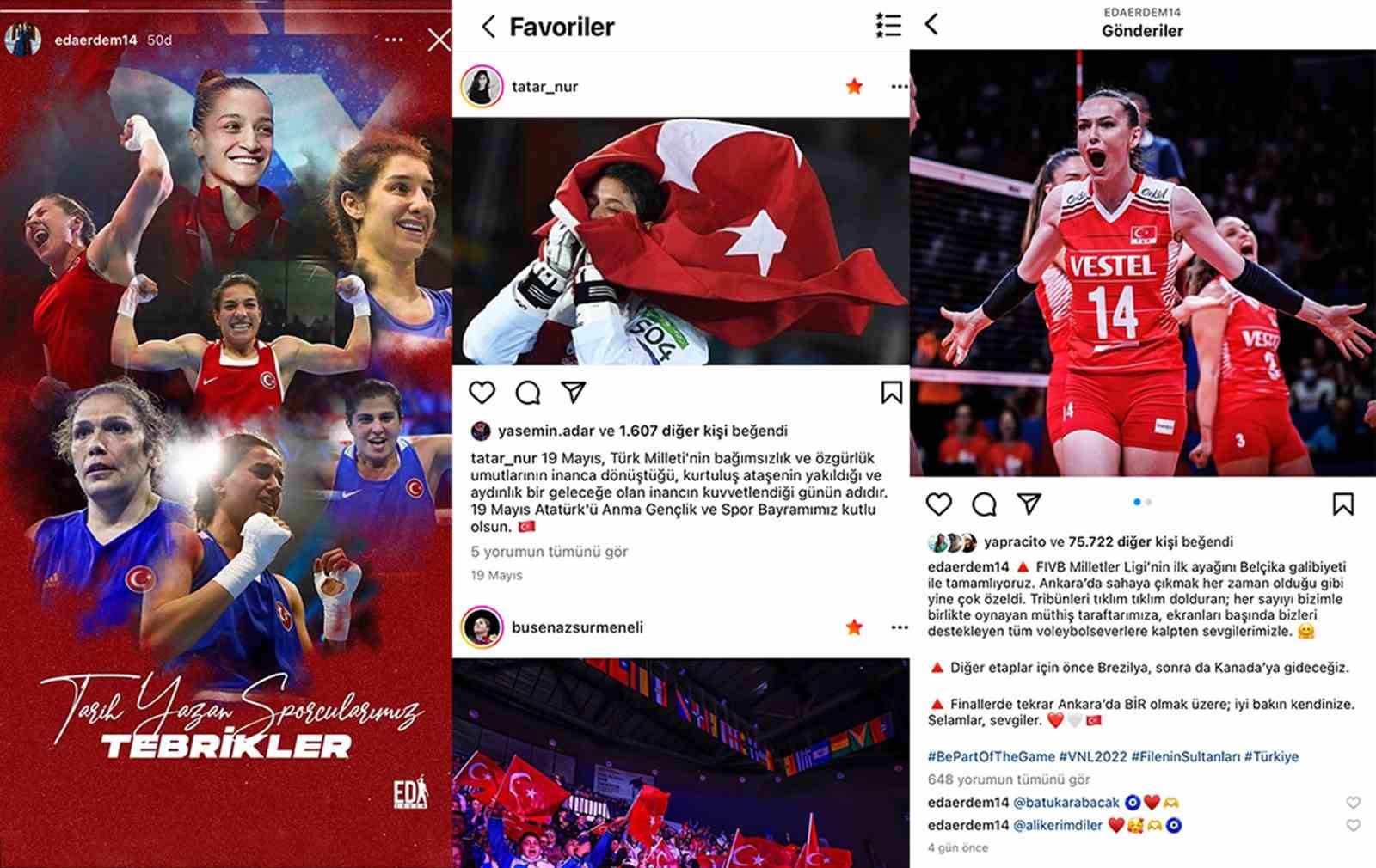 Elit kadın sporcular paylaşımlarında kendi hikayelerini yazıyor
