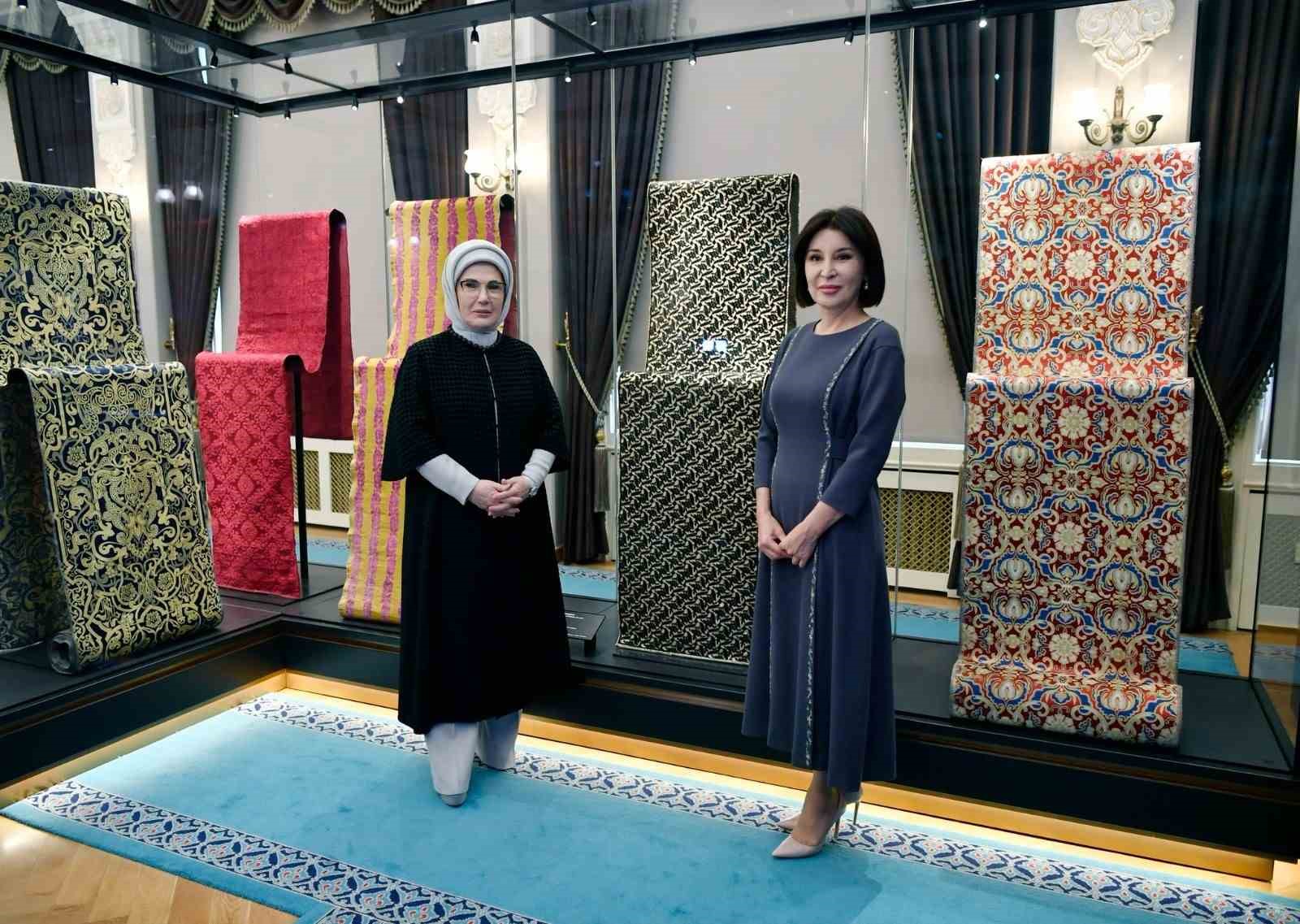 Emine Erdoğan ile Özbekistan Cumhurbaşkanı’nın eşi Ziroat Mirziyoyeva Ankara Palas’ı ziyaret etti
