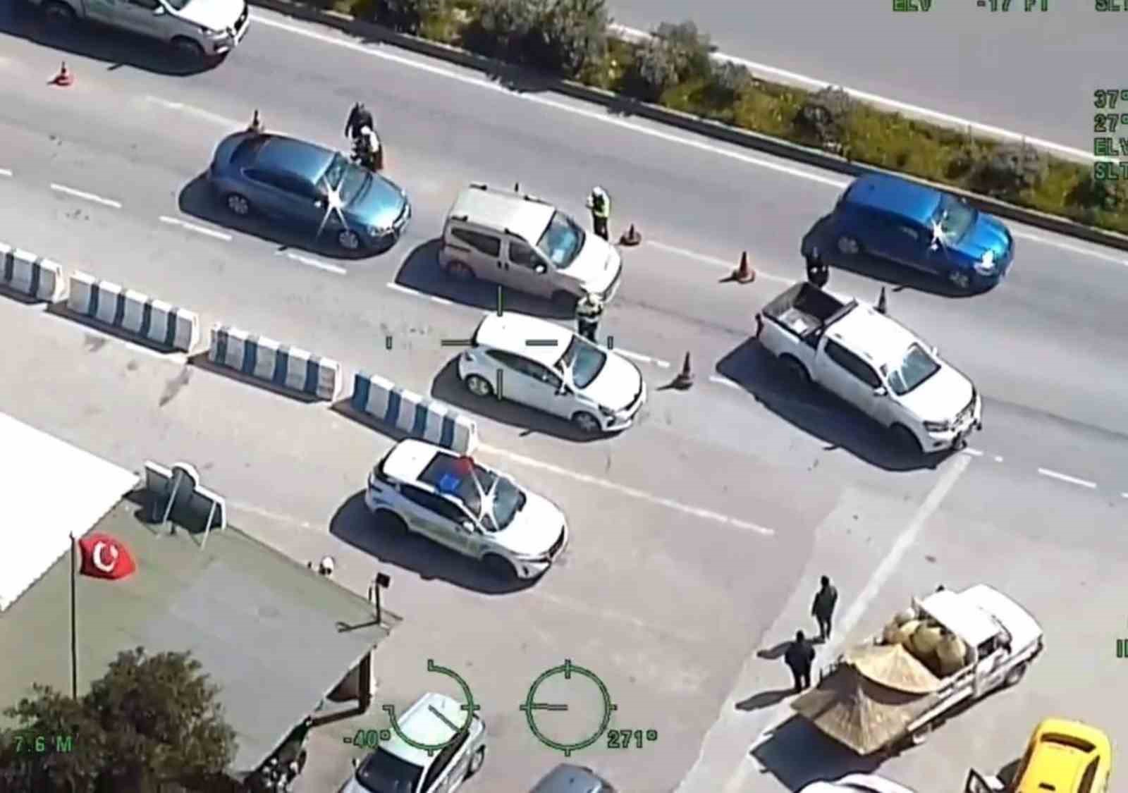 Emniyet’in ‘Uçan Göz’ü havadan denetim yaptı
