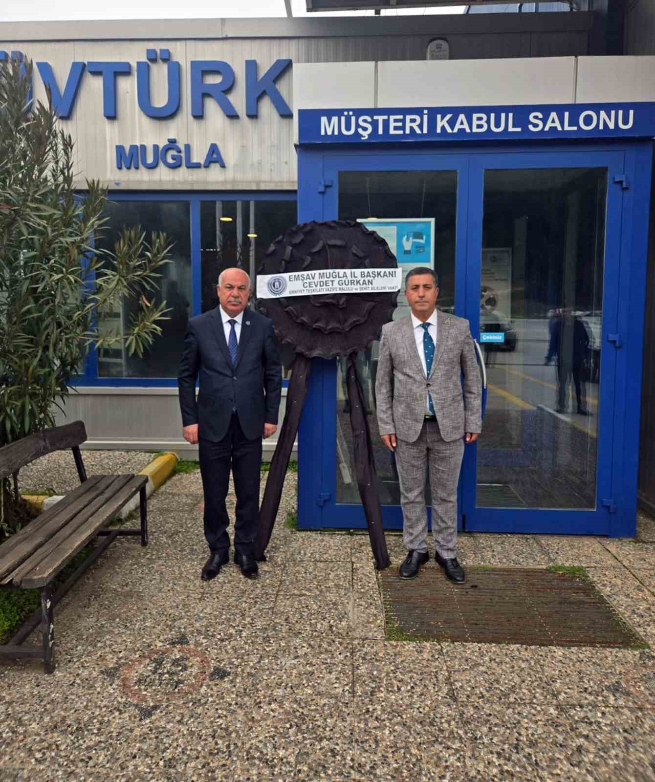 EMŞAV Muğla’dan TÜVTÜRK’e siyah çelenk
