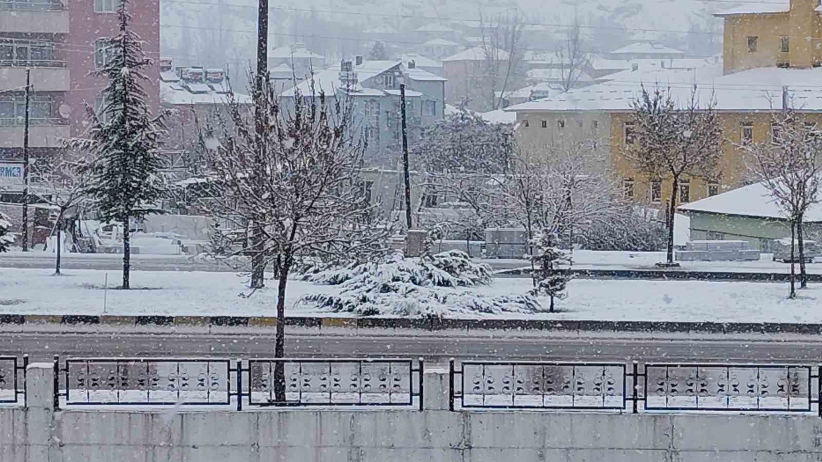 Erciş’te nisan ayında kar yağışı
