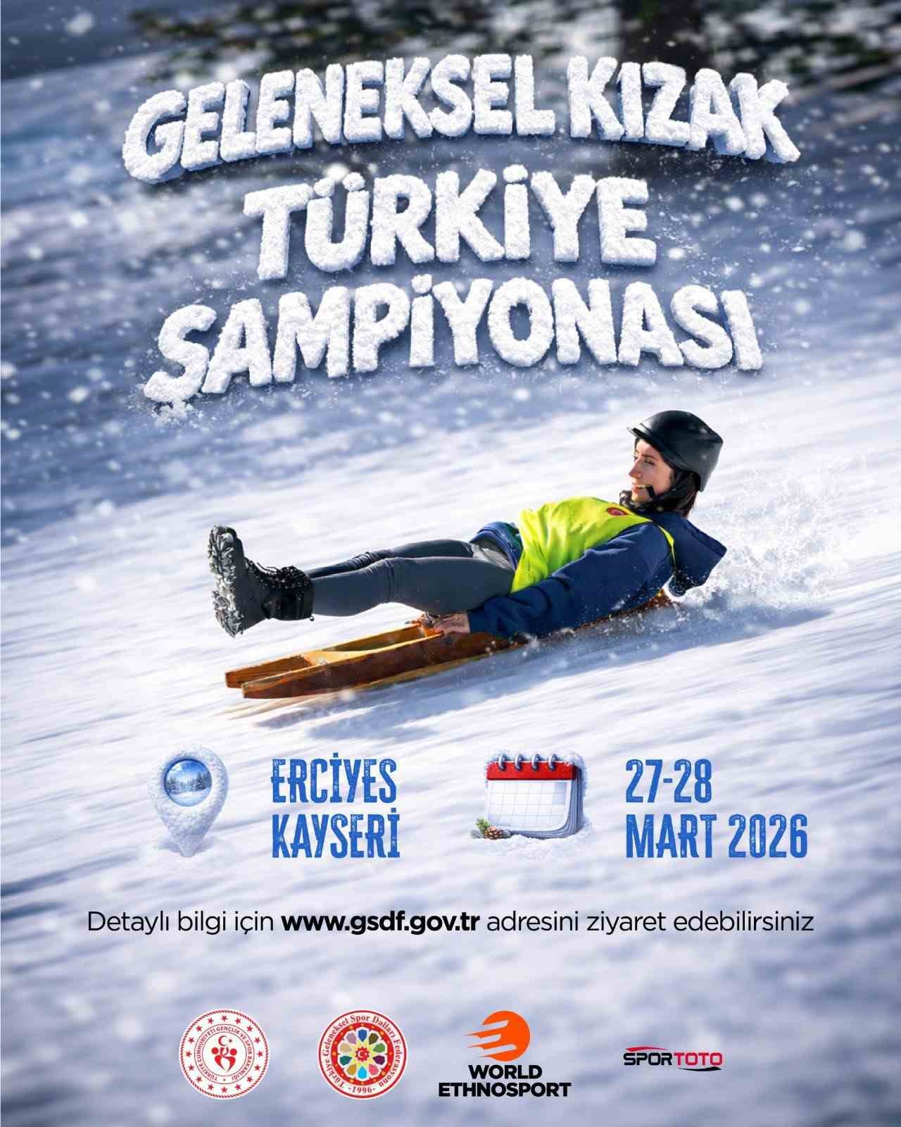 Erciyes; Geleneksel Kızak Türkiye Şampiyonası’na ev sahipliği yapacak
