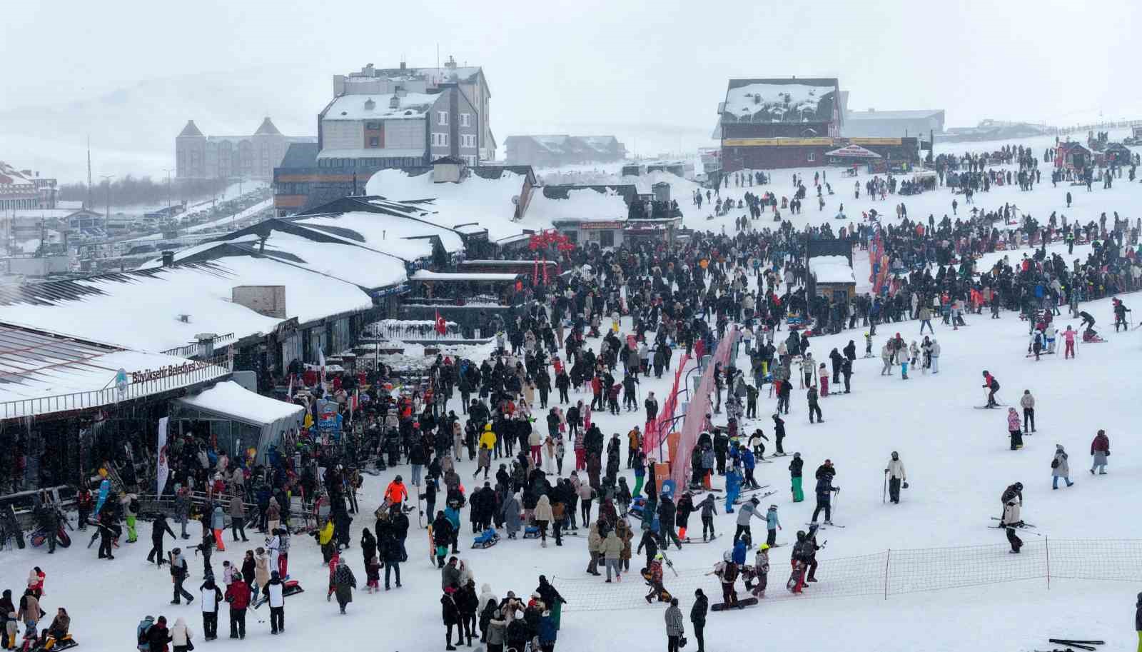 Erciyes sömestirin ilk hafta sonunda 250 bin kişiyi ağırladı

