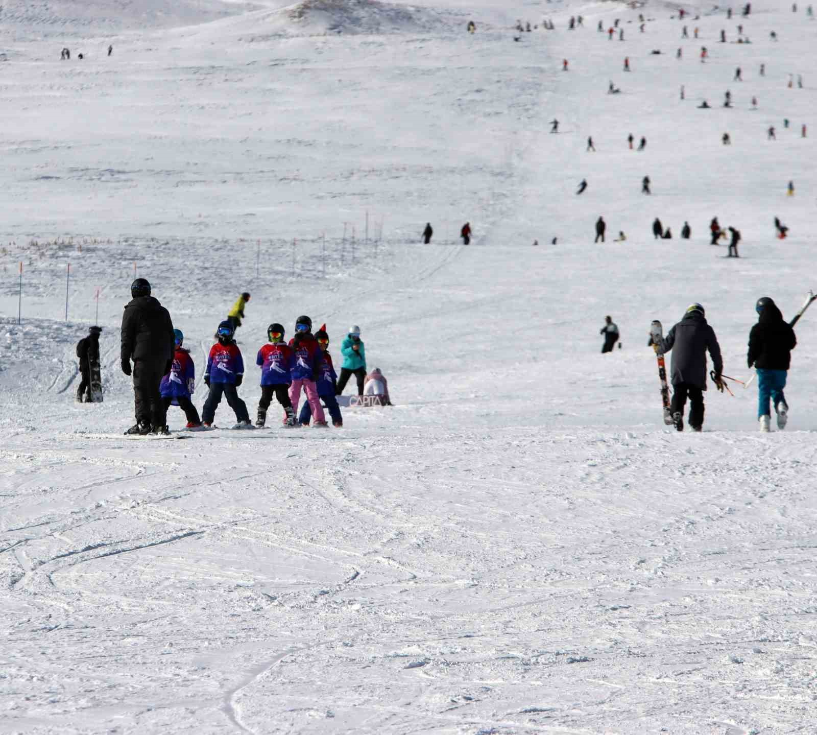 Erciyes’te hafta sonu yoğunluğu: Binlerce kişi akın etti

