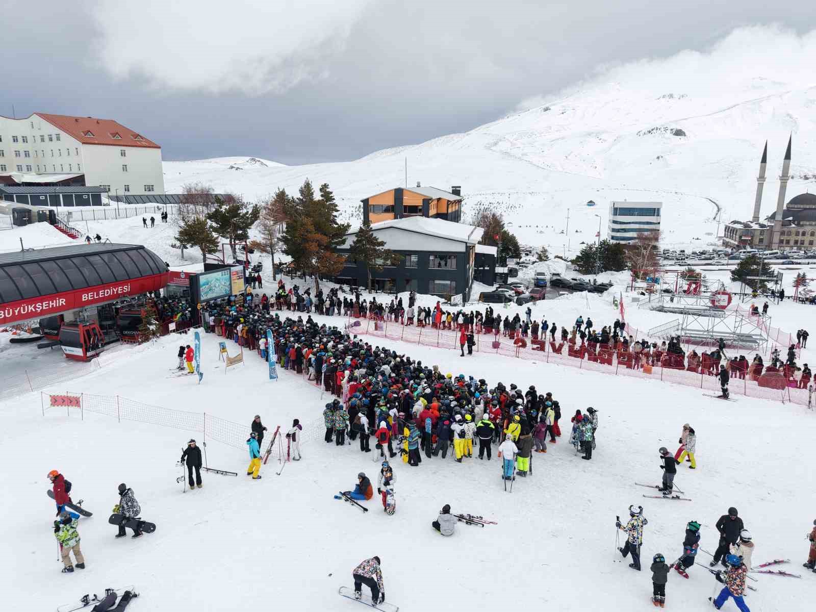 Erciyes’te hafta sonu yoğunluğu
