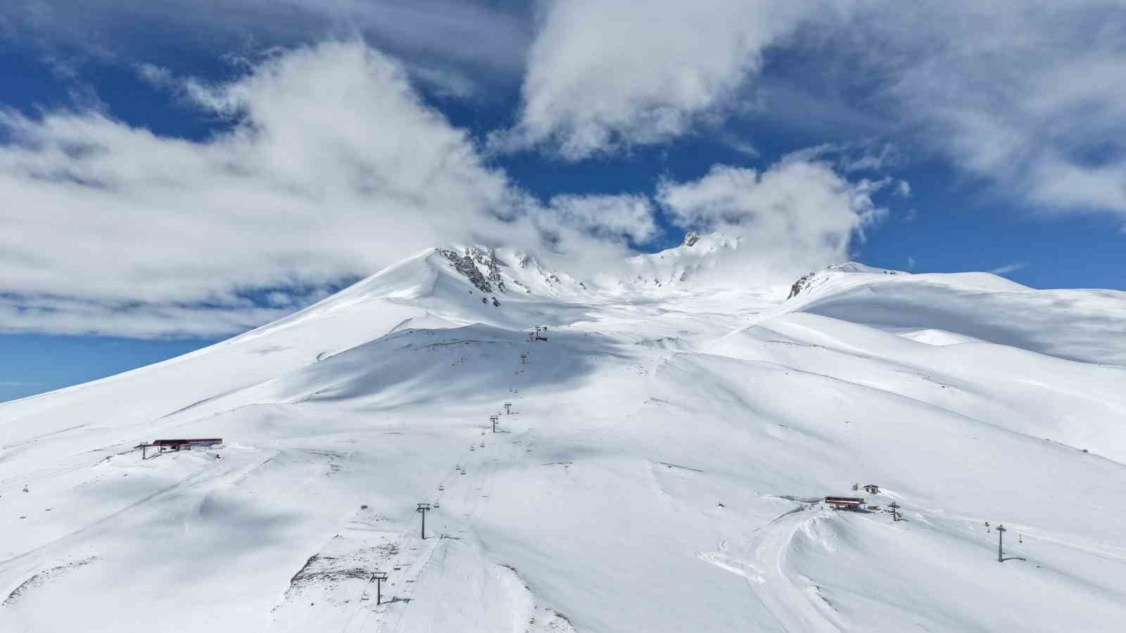 Erciyes’te kayak keyfi nisanda da sürecek
