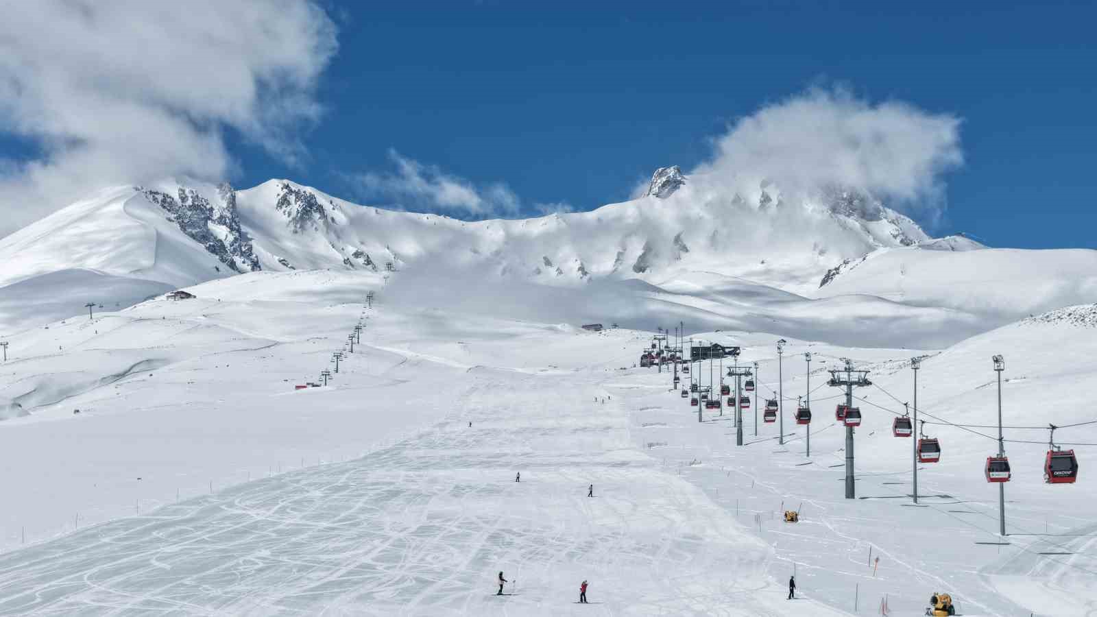 Erciyes’te kayak keyfi nisanda da sürecek
