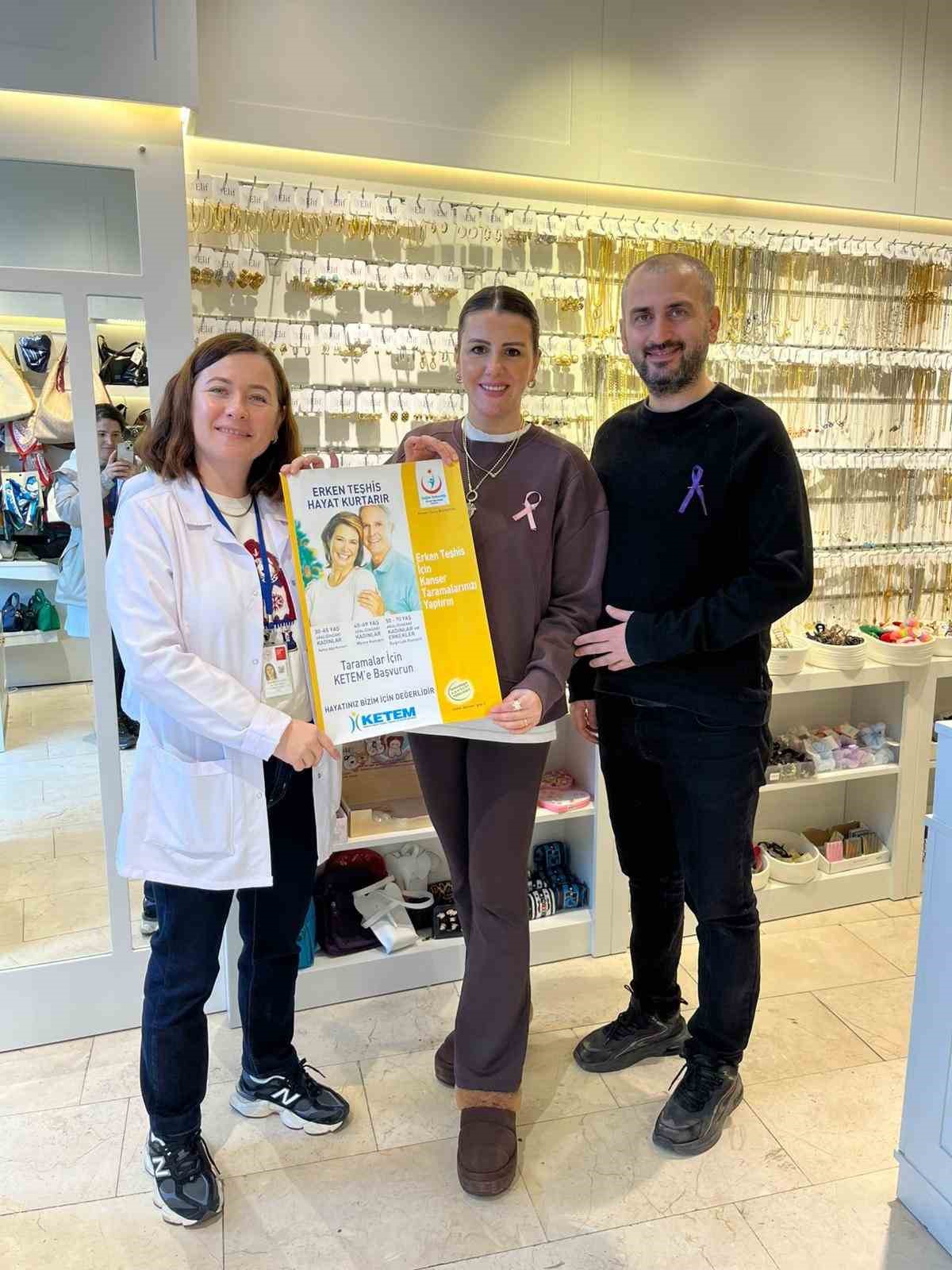 Erken tanı hayat kurtarır mottosu esnaflara anlatıldı
